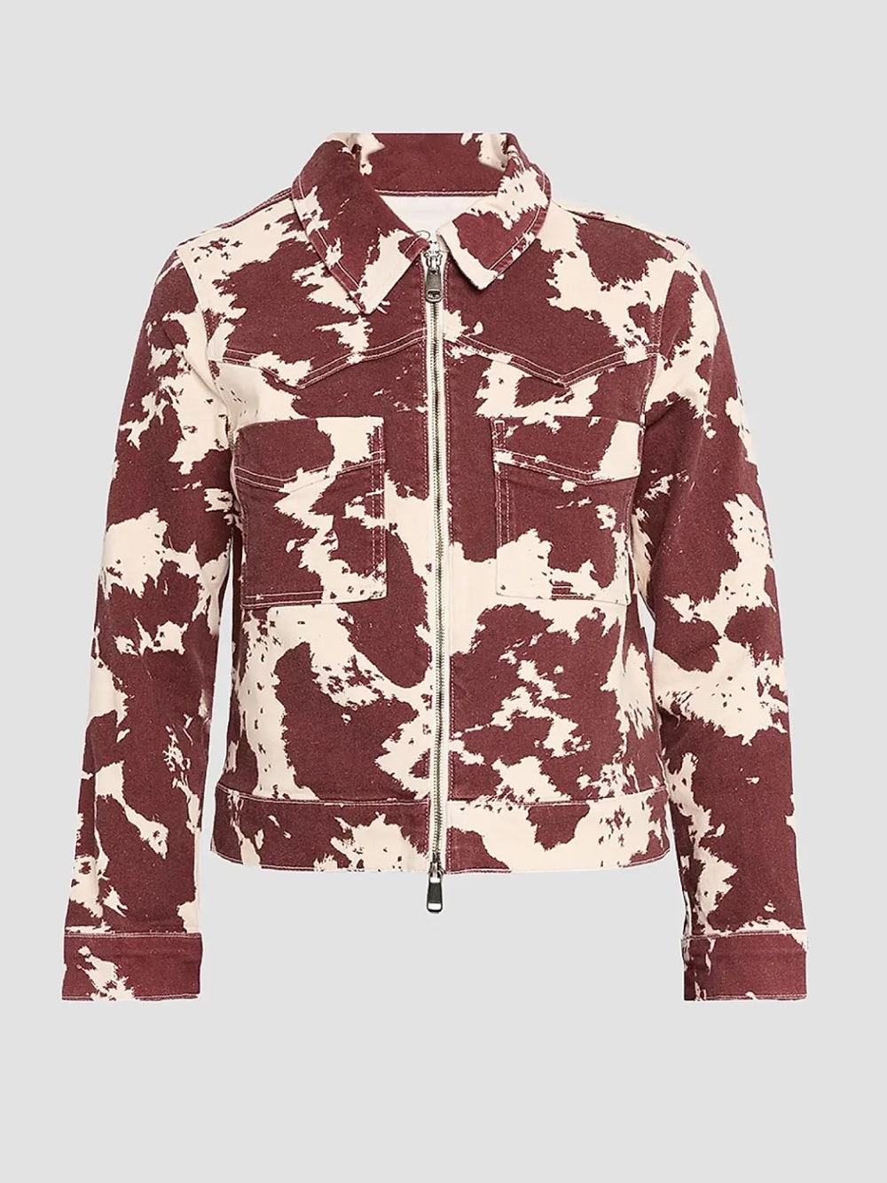 Rails Cow-Print Jean Jacket